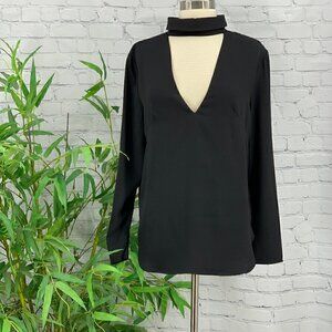 C/Meo Collective Black Long Sleeve Blouse